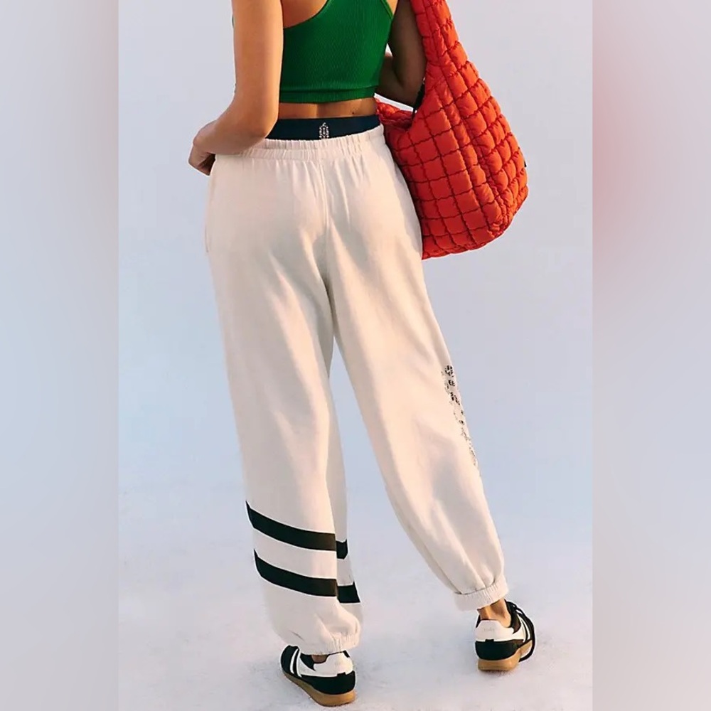 NWT FP Movement All Star Logo Pants ~Ivory/Black Combo~ - Picture 3 of 4